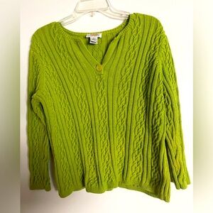 Talbot lime green sweater size 1X . Vintage !! NWOT.